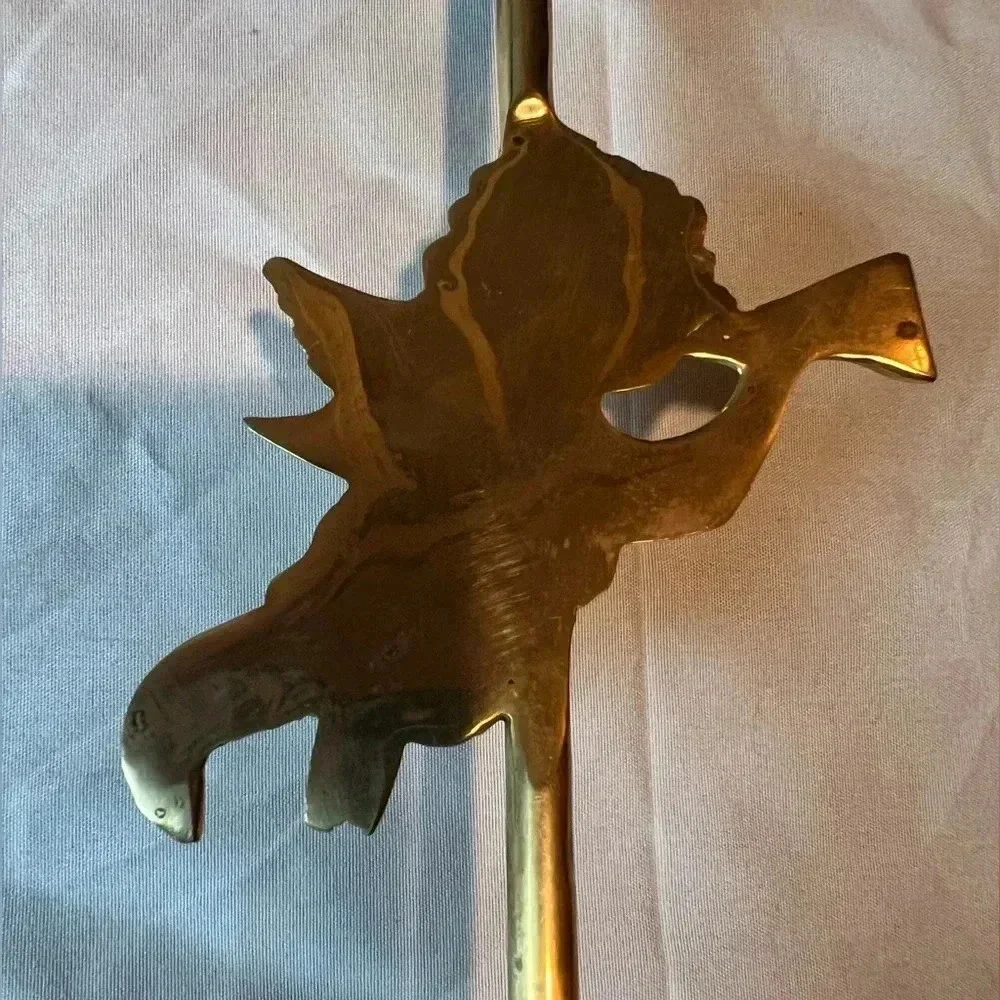 VINTAGE: Cherub brass candlestick holder
